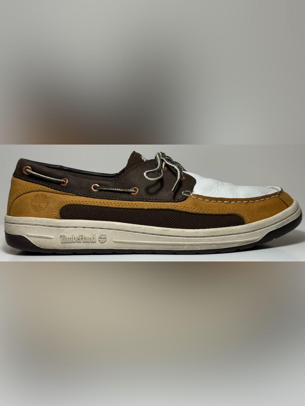 Timberland Tri-Color Leather Casual Boat Shoes Size 10.5 M